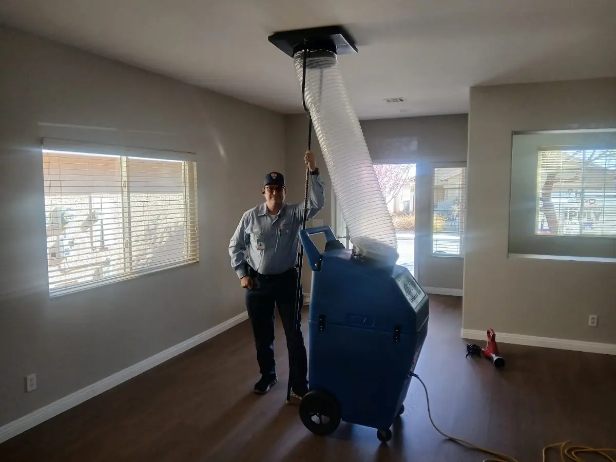 Professional Dryer Vent Cleaning work inside a Compton home